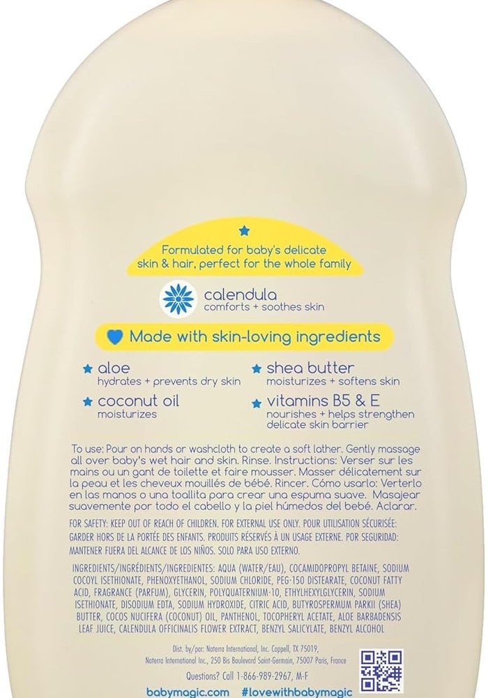 Baby Magic Gentle Hair & Body Wash | 488ml | Soft Powder Scent | Dermatologist Recommended | Tear-Free | Hypoallergenic - Image 2